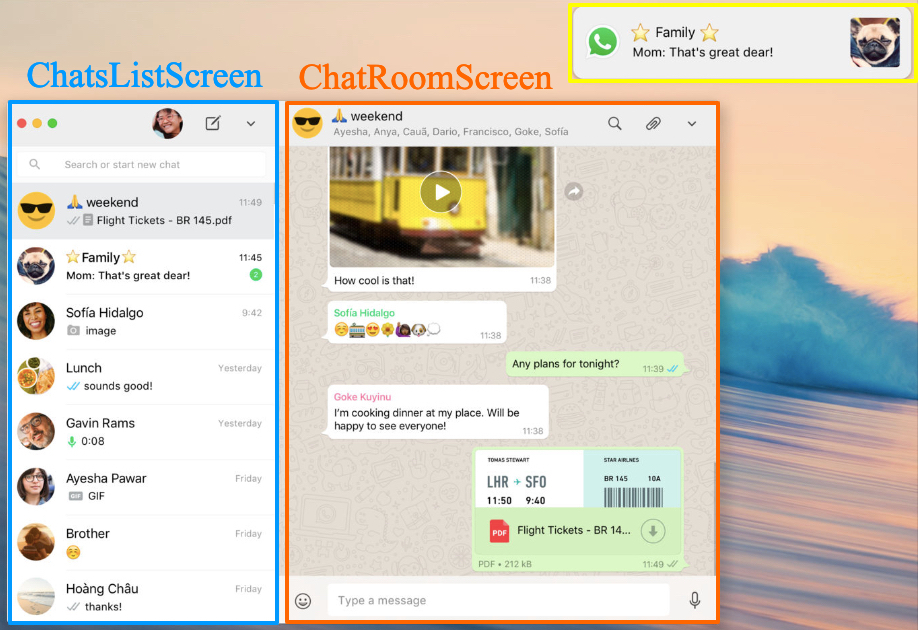 WhatsApp-like SmartChat Desktop